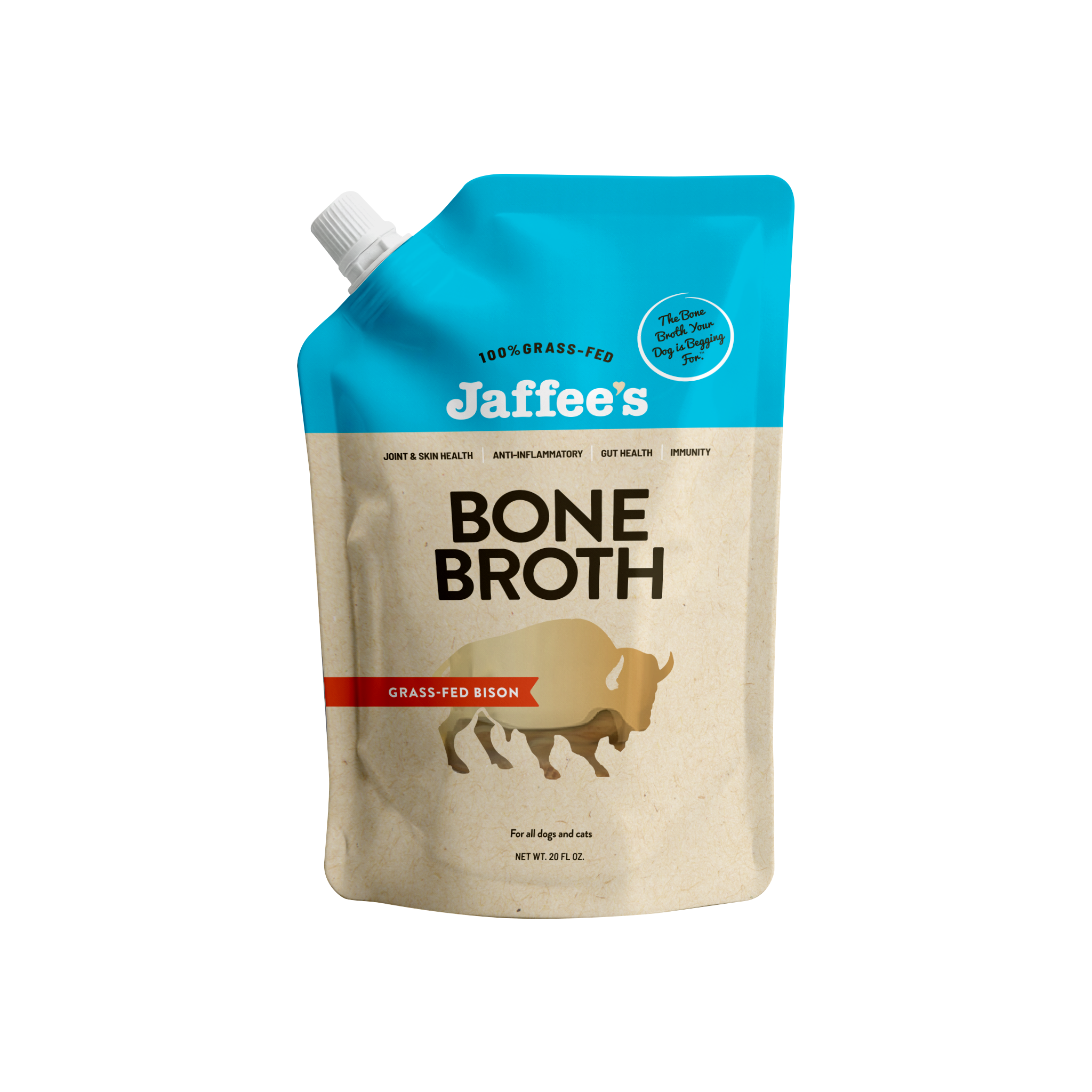 20oz Grass-Fed Bison Bone Broth